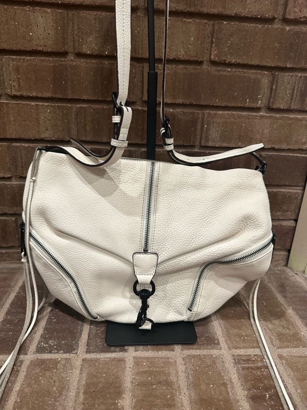 Rebecca Minkoff Leather Messenger Crossbody Modern Minimalist Edgy Boho